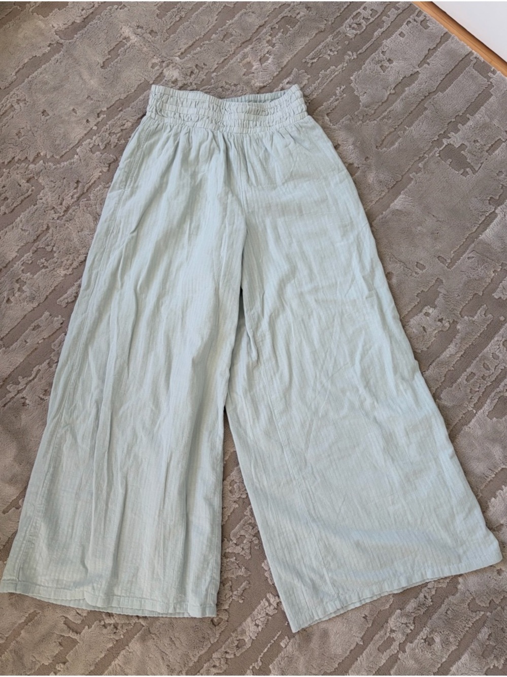 American Eagle Outfitters Light Sage Elastic Waist Pull-On Pants